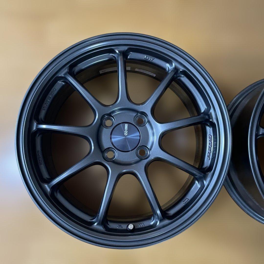 エンケイホイール16インチ7j4穴PCD100 インセット45.PF09.2本