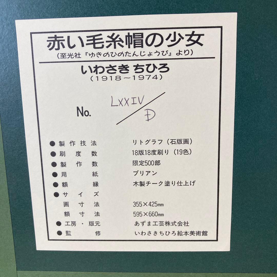 いわさきちひろ「赤い毛糸帽の少女」