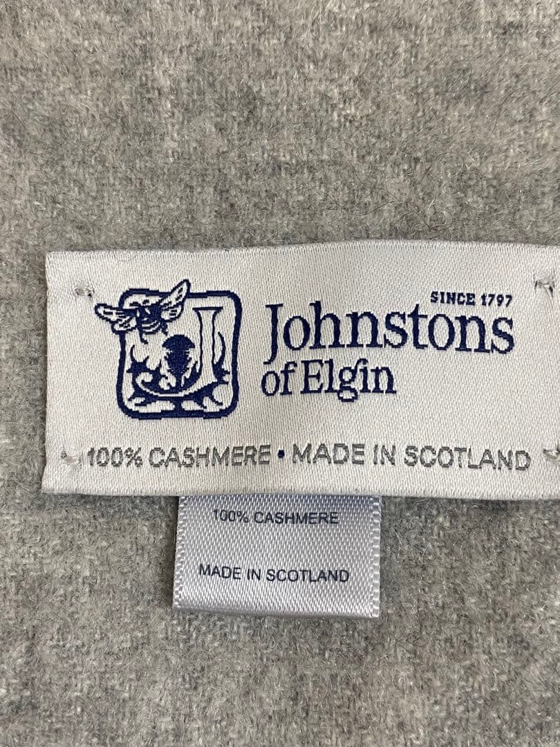 未使用✨ジョンストンズ カシミアストール 大判 ライトグレー