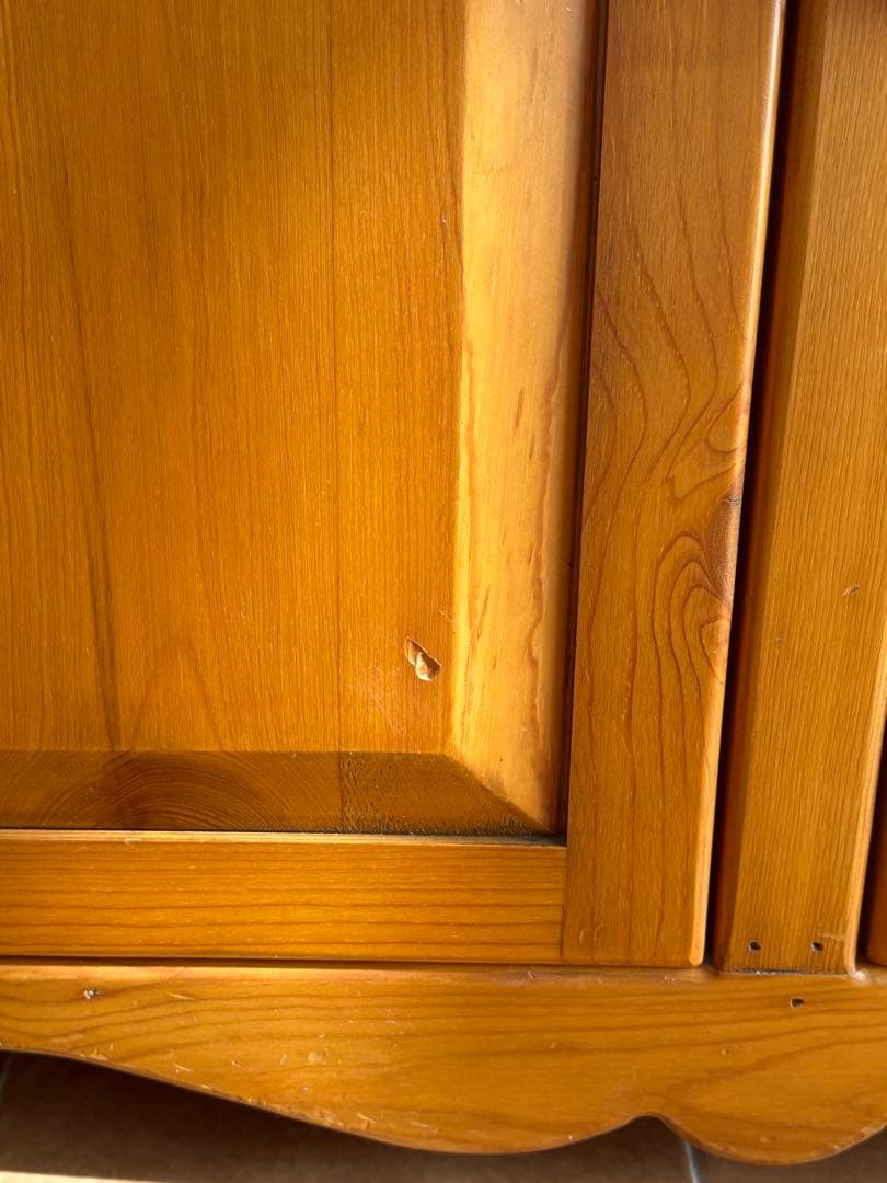 無垢材カントリーカップボード食器棚 k factory アントステラ系　送料込み