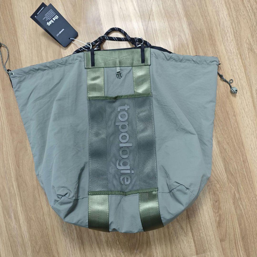 topologie トポロジー メッシュポケット付きショルダーバッグ グリーン