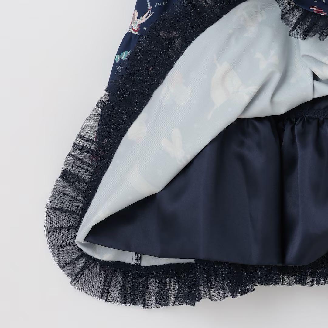 メゾピアノ新品新作タグ付きくるみ割り人形柄キャミワンピース140