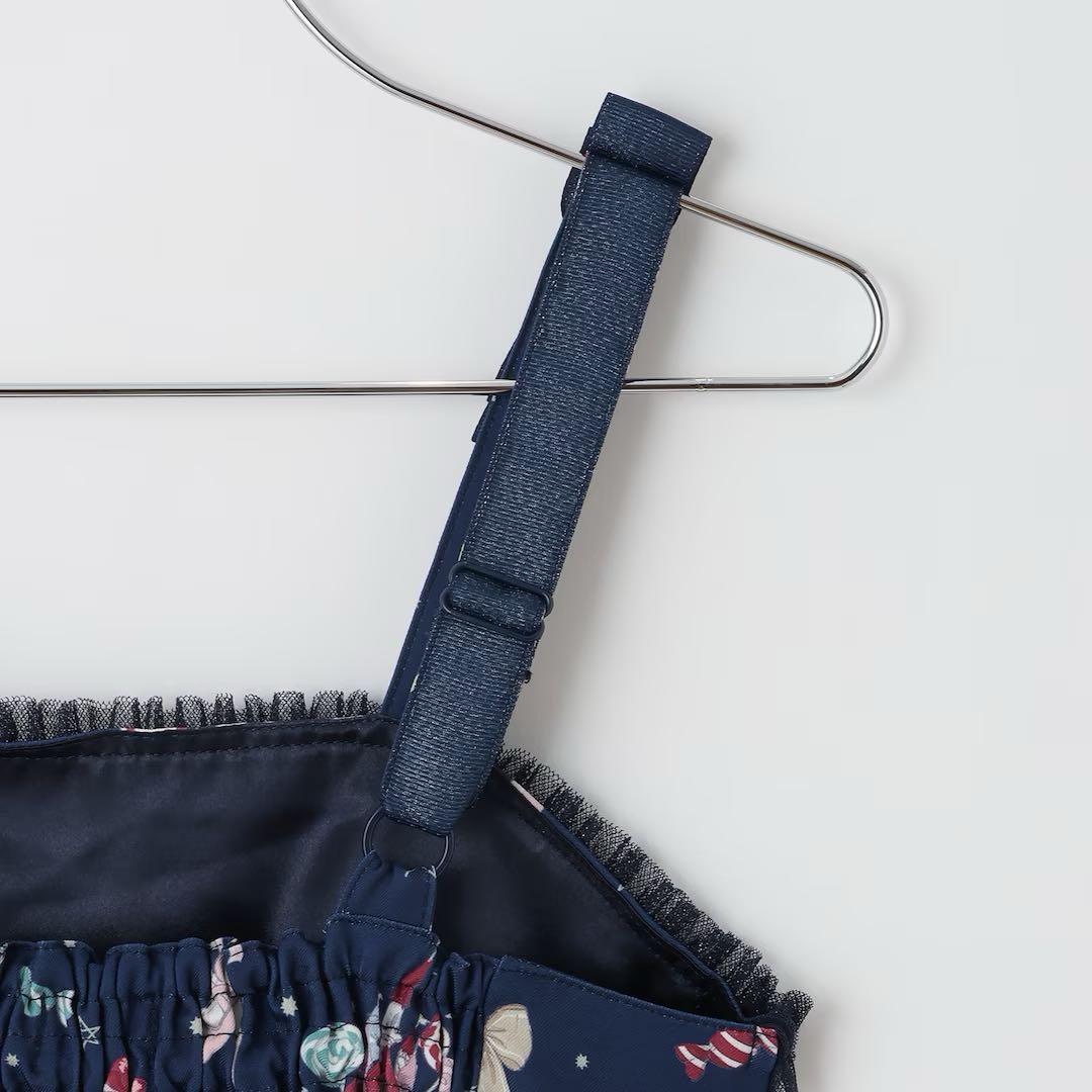 メゾピアノ新品新作タグ付きくるみ割り人形柄キャミワンピース140