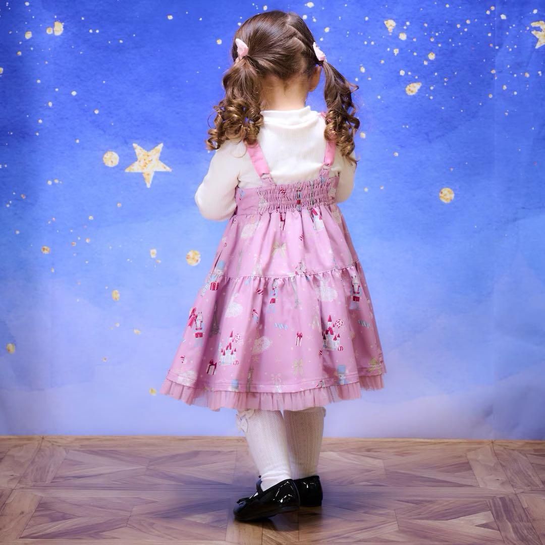 メゾピアノ新品新作タグ付きくるみ割り人形柄キャミワンピース140