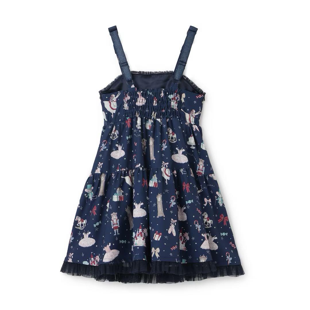 メゾピアノ新品新作タグ付きくるみ割り人形柄キャミワンピース140