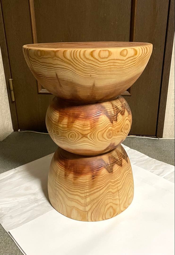 丸太　スツール　サイドテーブル フラワースタンド