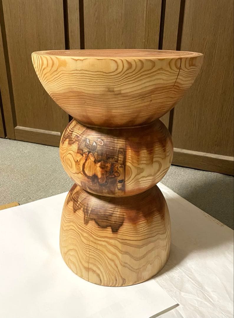 丸太　スツール　サイドテーブル フラワースタンド