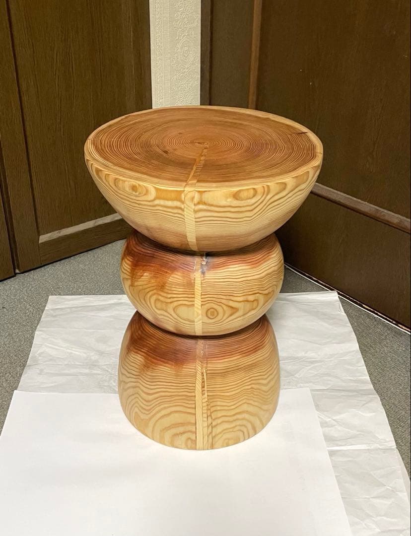 丸太　スツール　サイドテーブル フラワースタンド