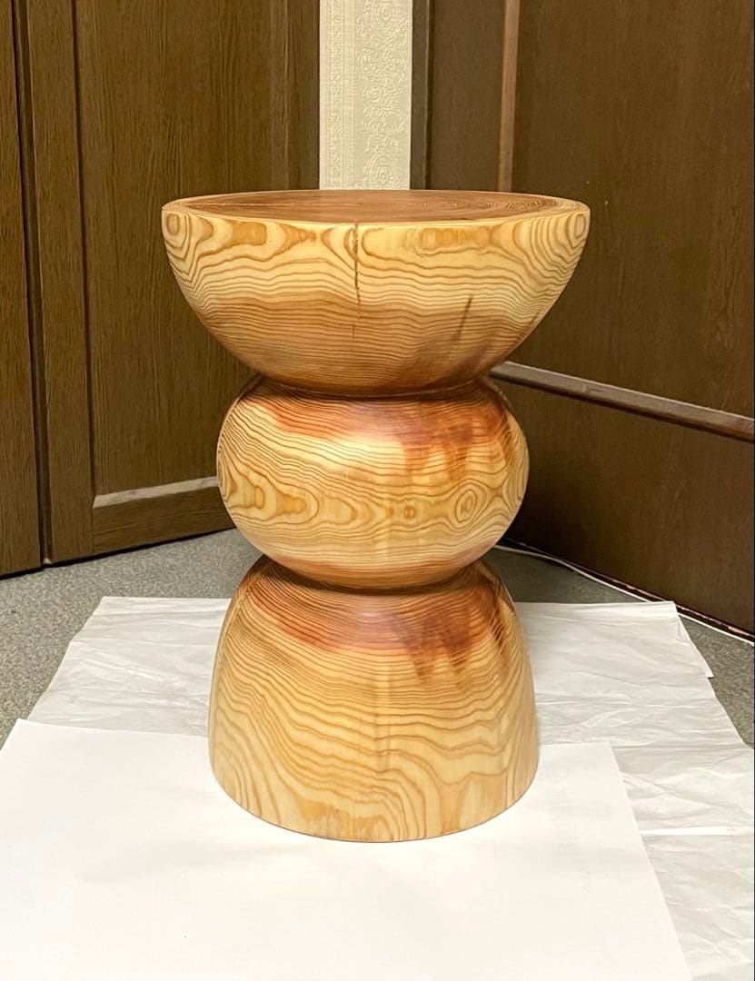 丸太　スツール　サイドテーブル フラワースタンド