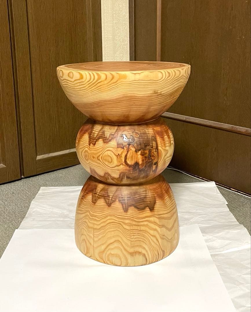 丸太　スツール　サイドテーブル フラワースタンド