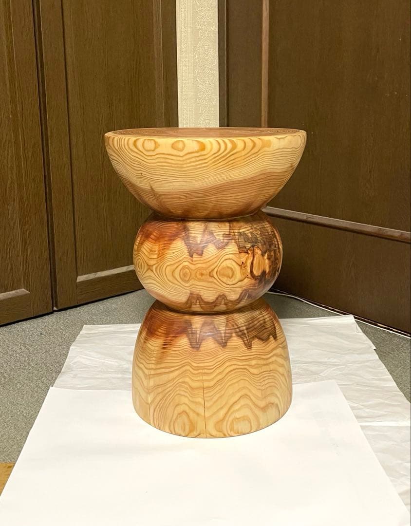 丸太　スツール　サイドテーブル フラワースタンド