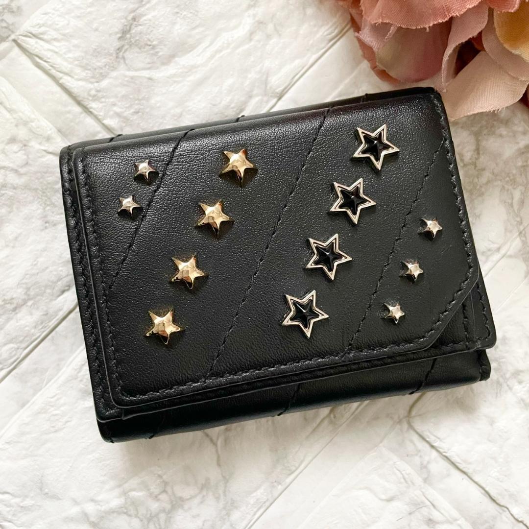 未使用級✨ジミーチュウ 三つ折り財布 スタッズ コンパクトウォレット　レア