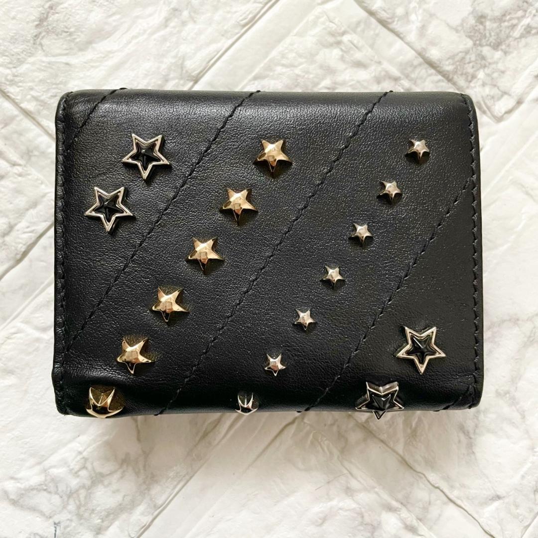 未使用級✨ジミーチュウ 三つ折り財布 スタッズ コンパクトウォレット　レア