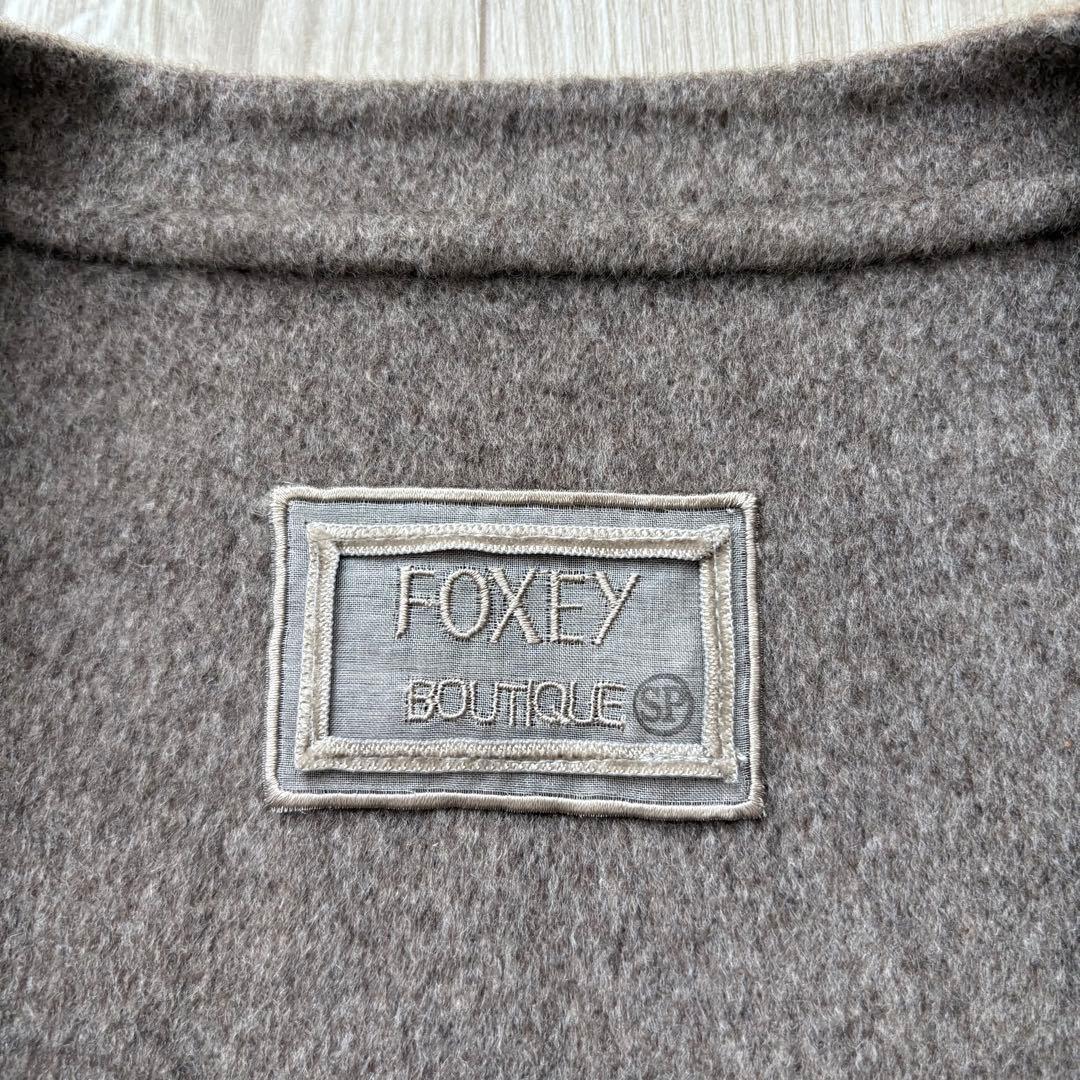 【極美品】FOXEY BOUTIQUE 現行 カシミヤ100% リバーコート L