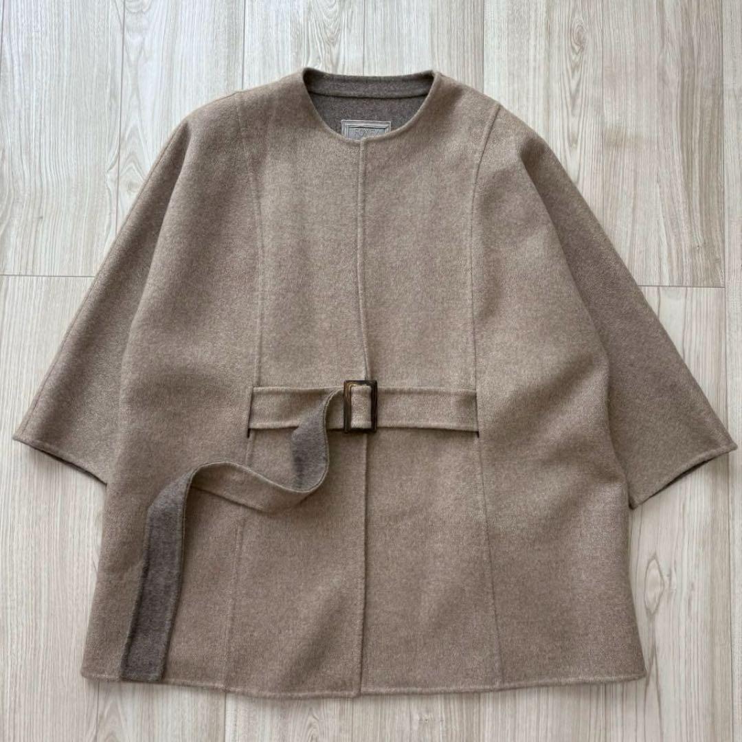 【極美品】FOXEY BOUTIQUE 現行 カシミヤ100% リバーコート L