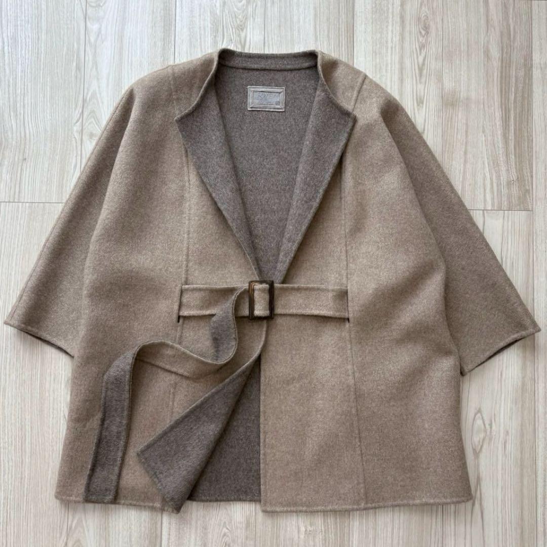 【極美品】FOXEY BOUTIQUE 現行 カシミヤ100% リバーコート L