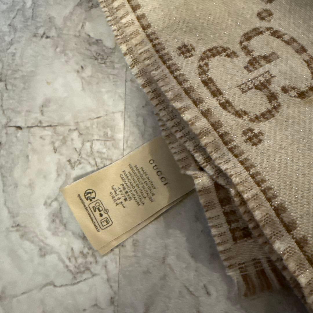 GUCCI GGロゴ マフラー ベージュ