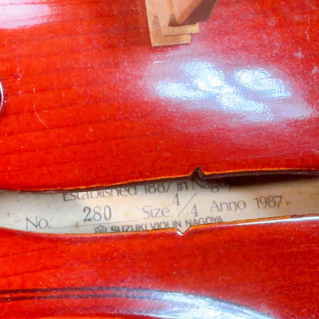 スズキ バイオリン　4/4 No.280　SUZUKI　鈴木　大人用　弦楽器