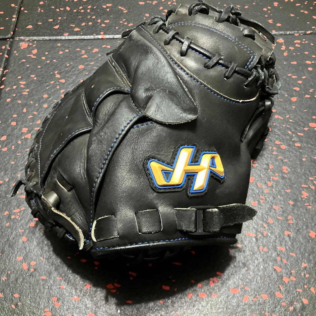 ハタケヤマ　キャッチャーミット 黒　一般軟式用