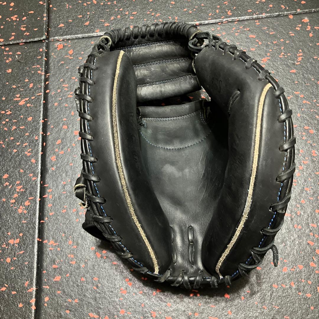 ハタケヤマ　キャッチャーミット 黒　一般軟式用