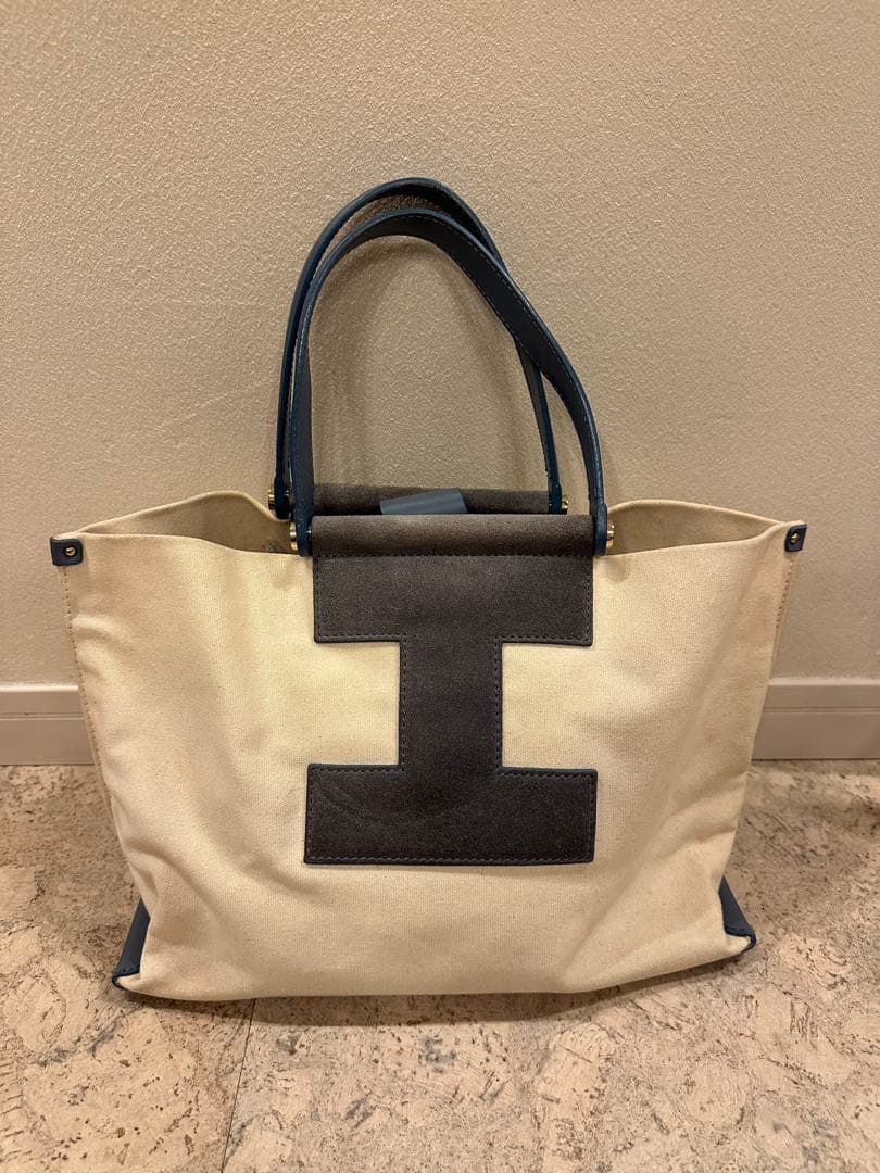 イアクッチIACUCCI キャンバストートバッグ　ブルー