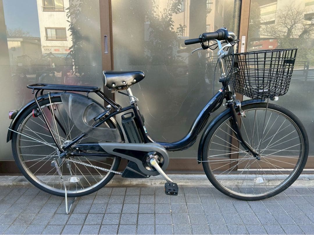 中古電動自転車 ヤマハ パスナチュラ 26インチ　ブラック 横浜№3708