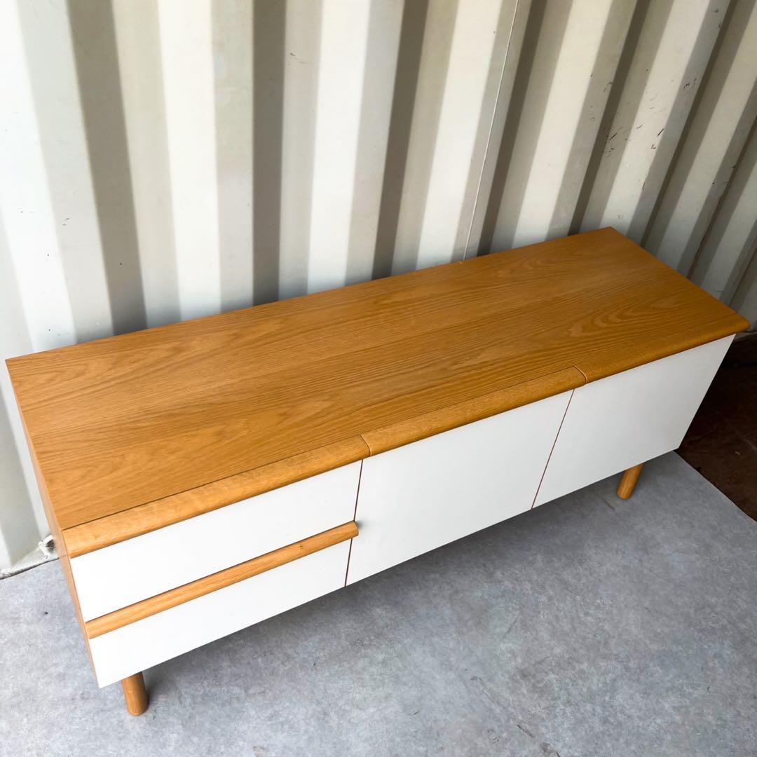 取付無料！イデー スティルト サイドボードL 北欧風ナチュラルローボード TV台