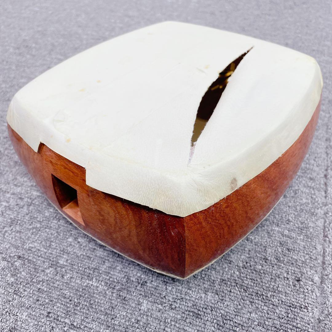 津軽三味線 花梨 一本溝 東さわり 犬皮 太棹 丸打胴 和楽器 撥 ケース付