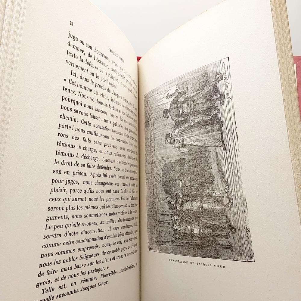 アンティークブック　フランス　挿画入　洋書　古書　インテリア