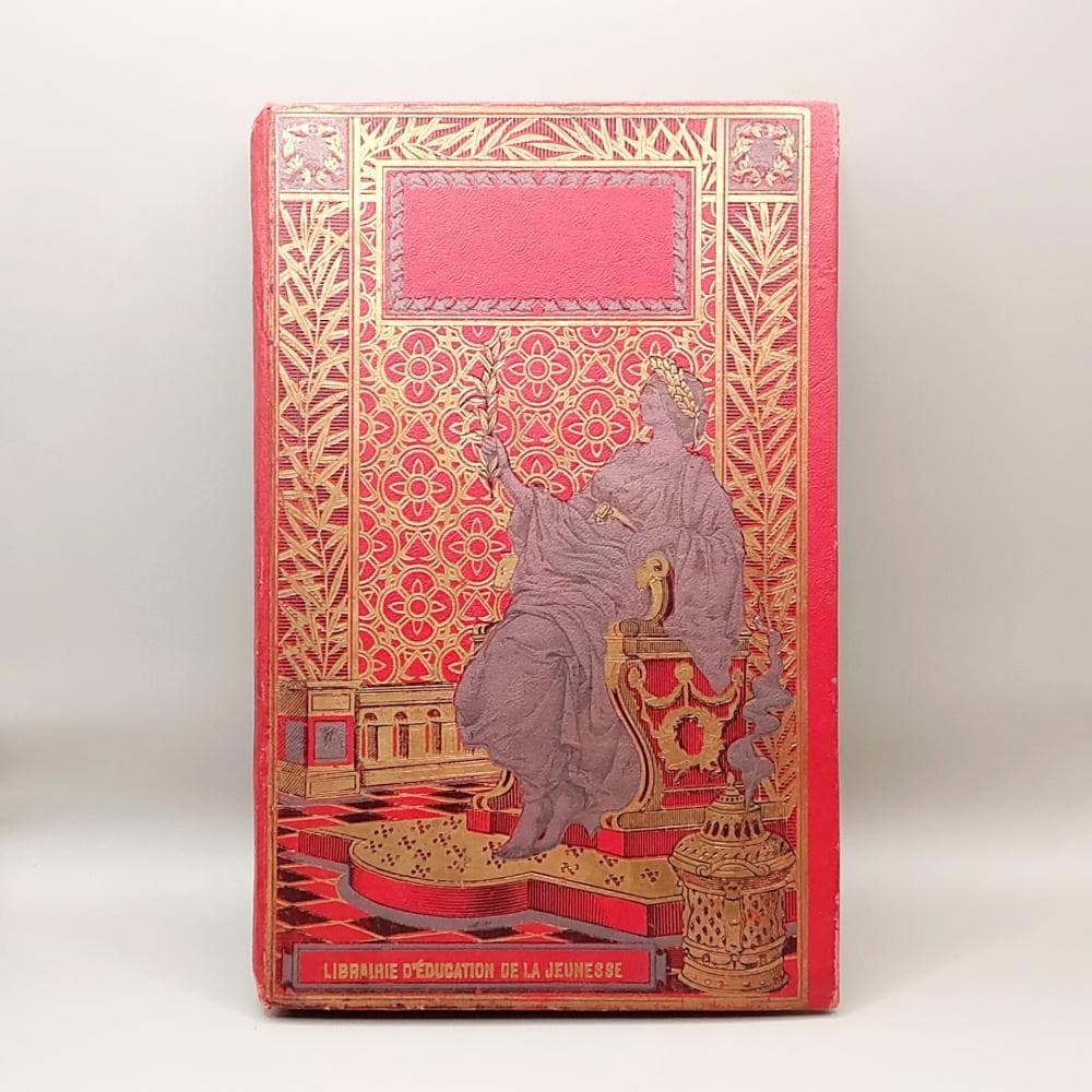 アンティークブック　フランス　挿画入　洋書　古書　インテリア