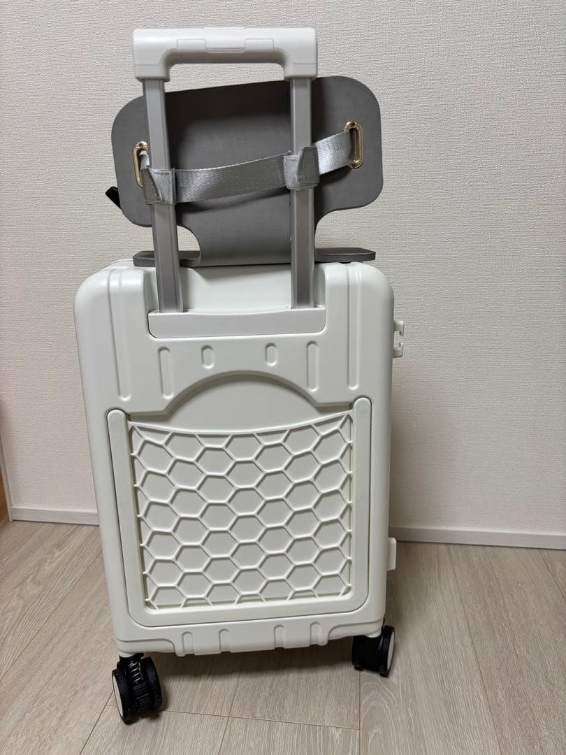 【期間限定】キャリーケース 機内持ち込みサイズ ホワイト 子供乗せ(ノリッコ)