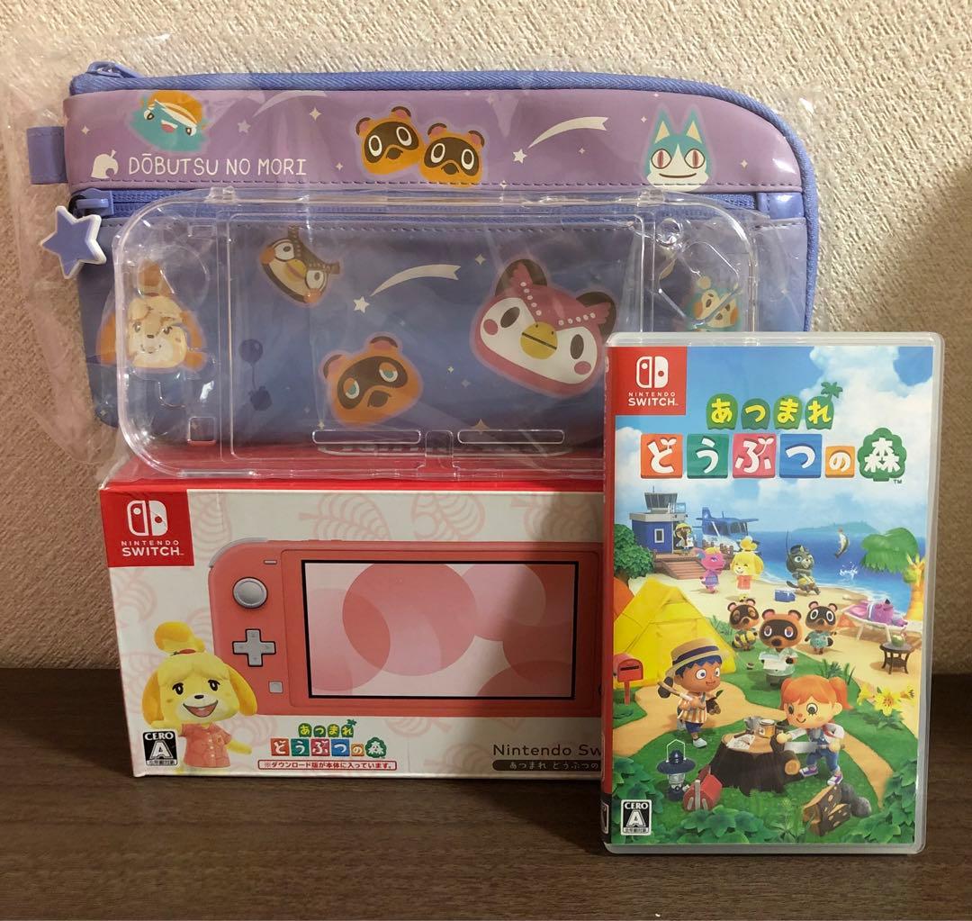 美品 ニンテンドースイッチライト あつまれどうぶつの森セット 〜しずえアロハ柄〜