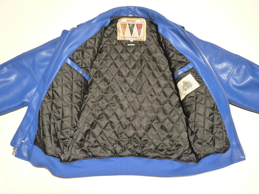 mm　AVIREX　アヴィレックス　X-LARGE　レザースタジャン　L