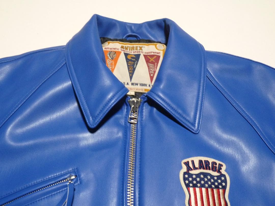 mm　AVIREX　アヴィレックス　X-LARGE　レザースタジャン　L