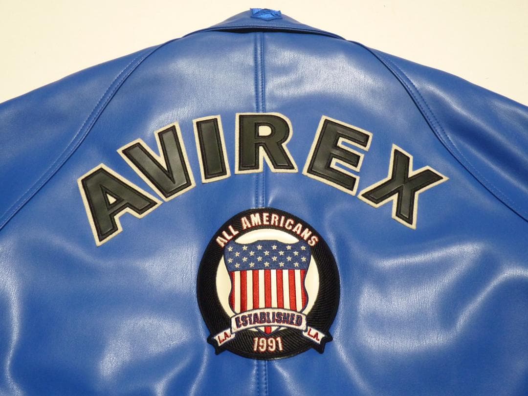 mm　AVIREX　アヴィレックス　X-LARGE　レザースタジャン　L