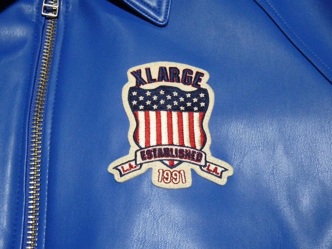 mm　AVIREX　アヴィレックス　X-LARGE　レザースタジャン　L