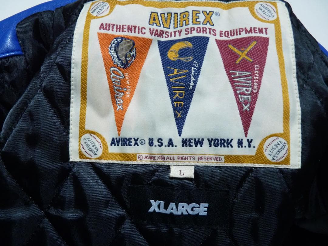 mm　AVIREX　アヴィレックス　X-LARGE　レザースタジャン　L