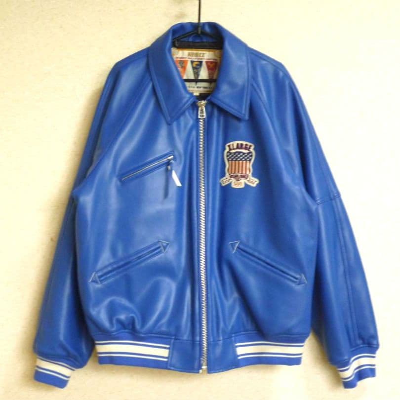 mm　AVIREX　アヴィレックス　X-LARGE　レザースタジャン　L