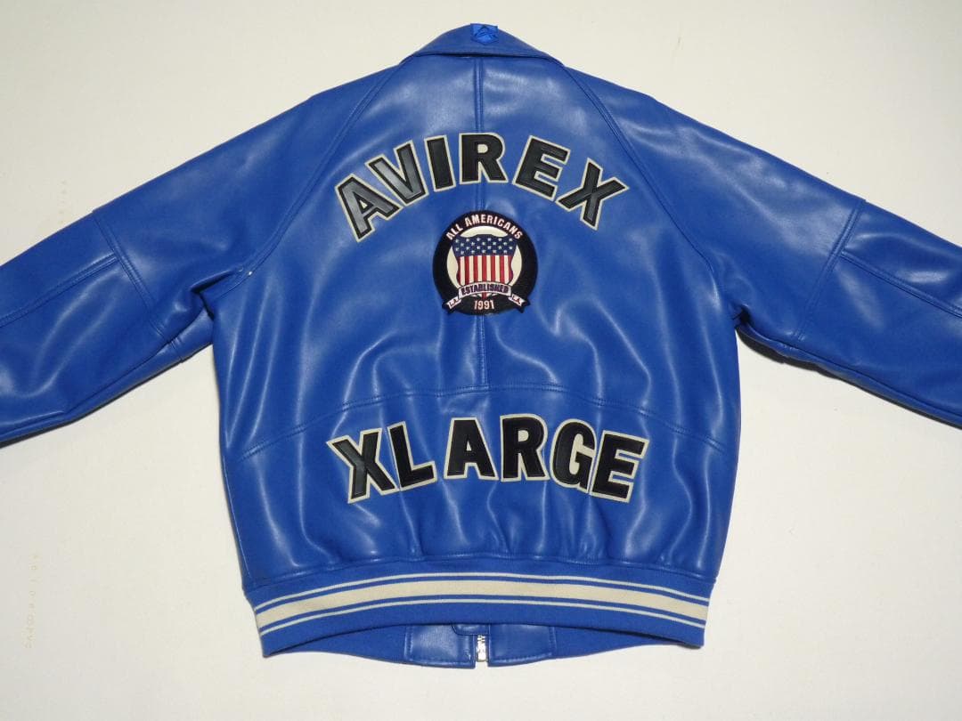 mm　AVIREX　アヴィレックス　X-LARGE　レザースタジャン　L