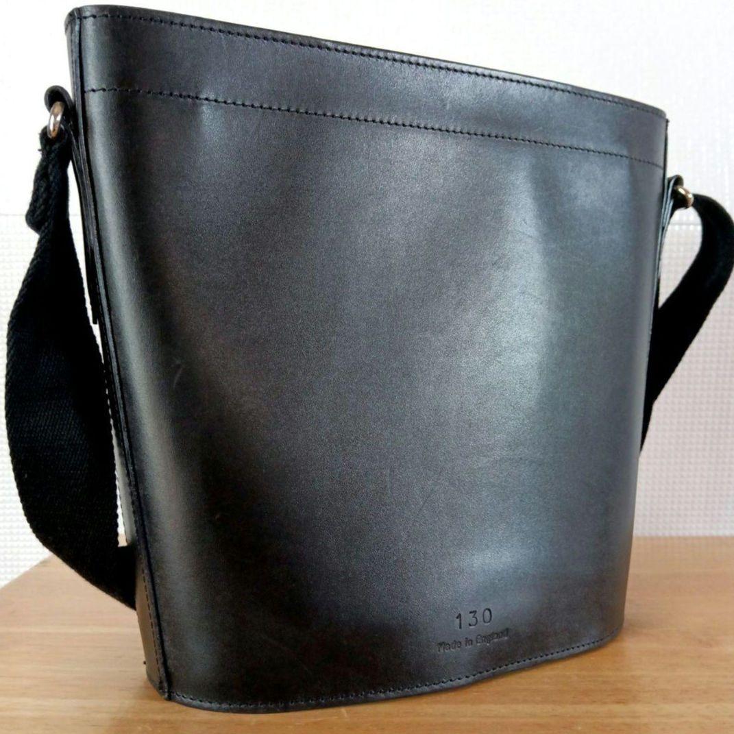 希少美品◆マーガレットハウエル ショルダーバッグ　バケツ　レザー　限定　ブラック