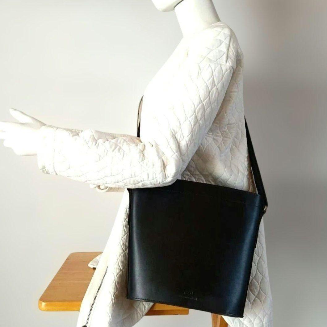 希少美品◆マーガレットハウエル ショルダーバッグ　バケツ　レザー　限定　ブラック