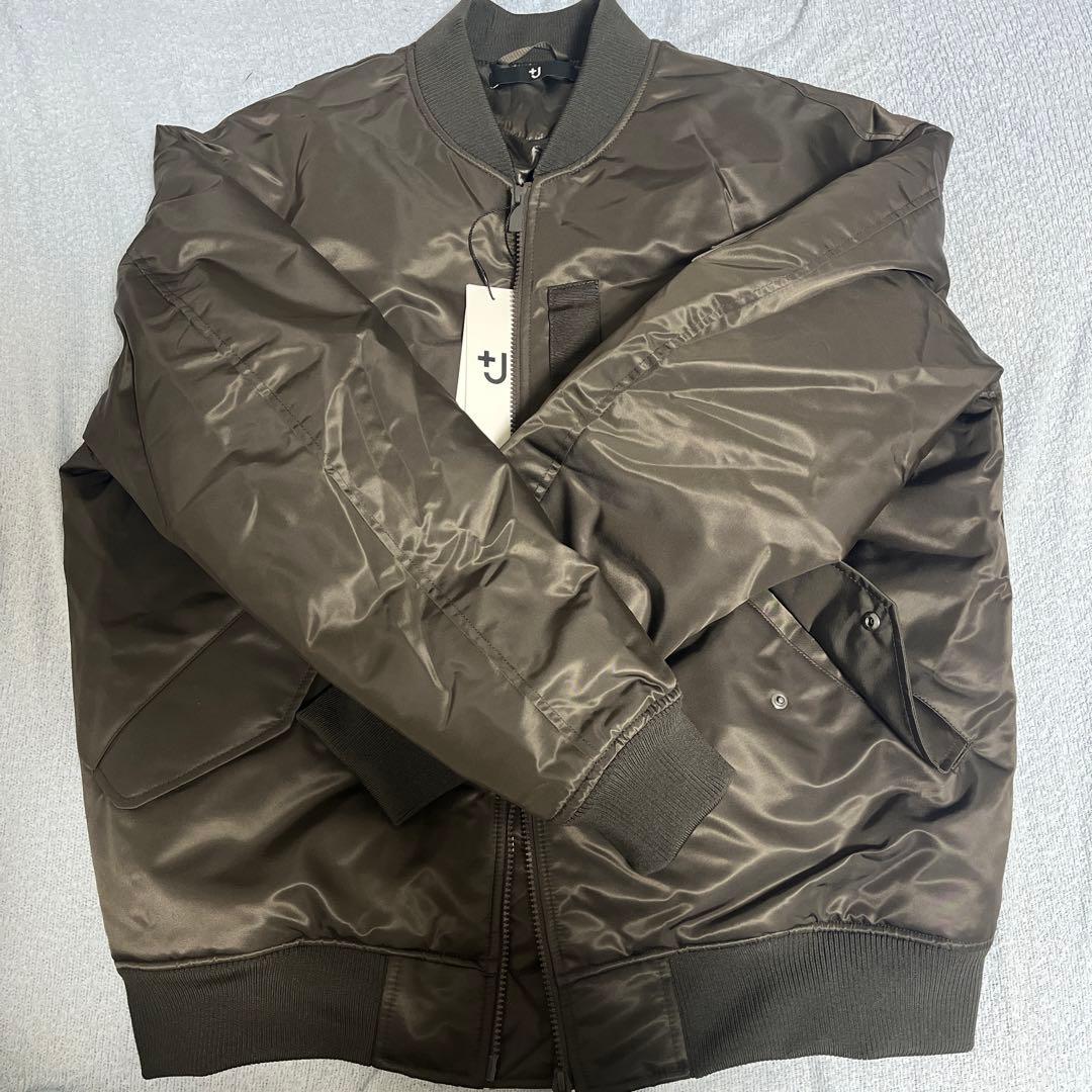 UNIQLO+J ハイブリッドダウンオーバーサイズMA-1 グレー L 新品