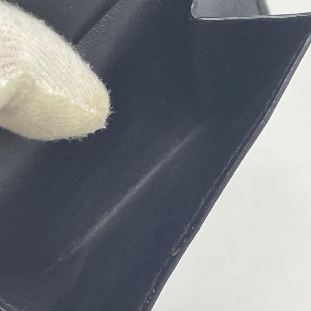 【美品】サンローラン パテントレザー 二つ折り財布