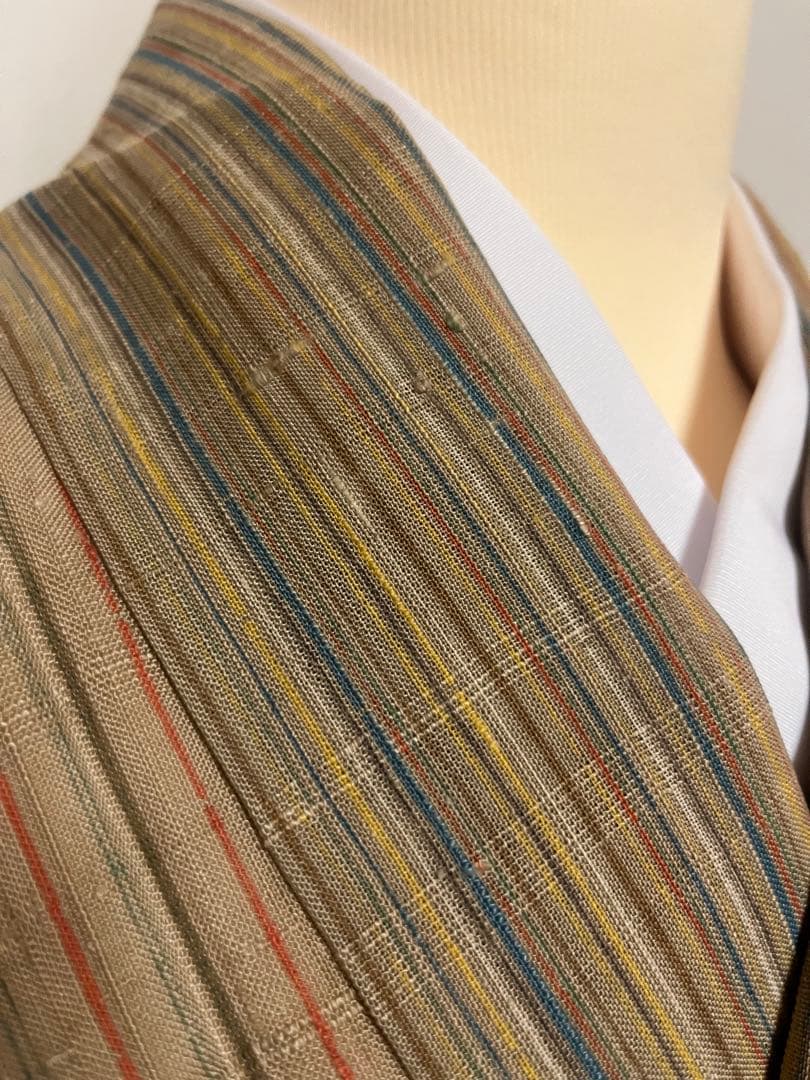 【国宝品】●沖縄県伝統工芸品●【八重山上布】●苧麻●かすり●紬●着物