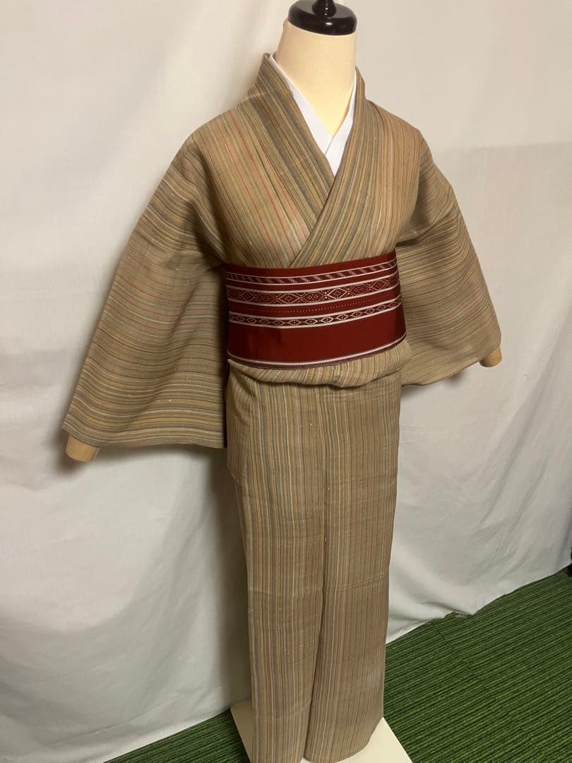 【国宝品】●沖縄県伝統工芸品●【八重山上布】●苧麻●かすり●紬●着物