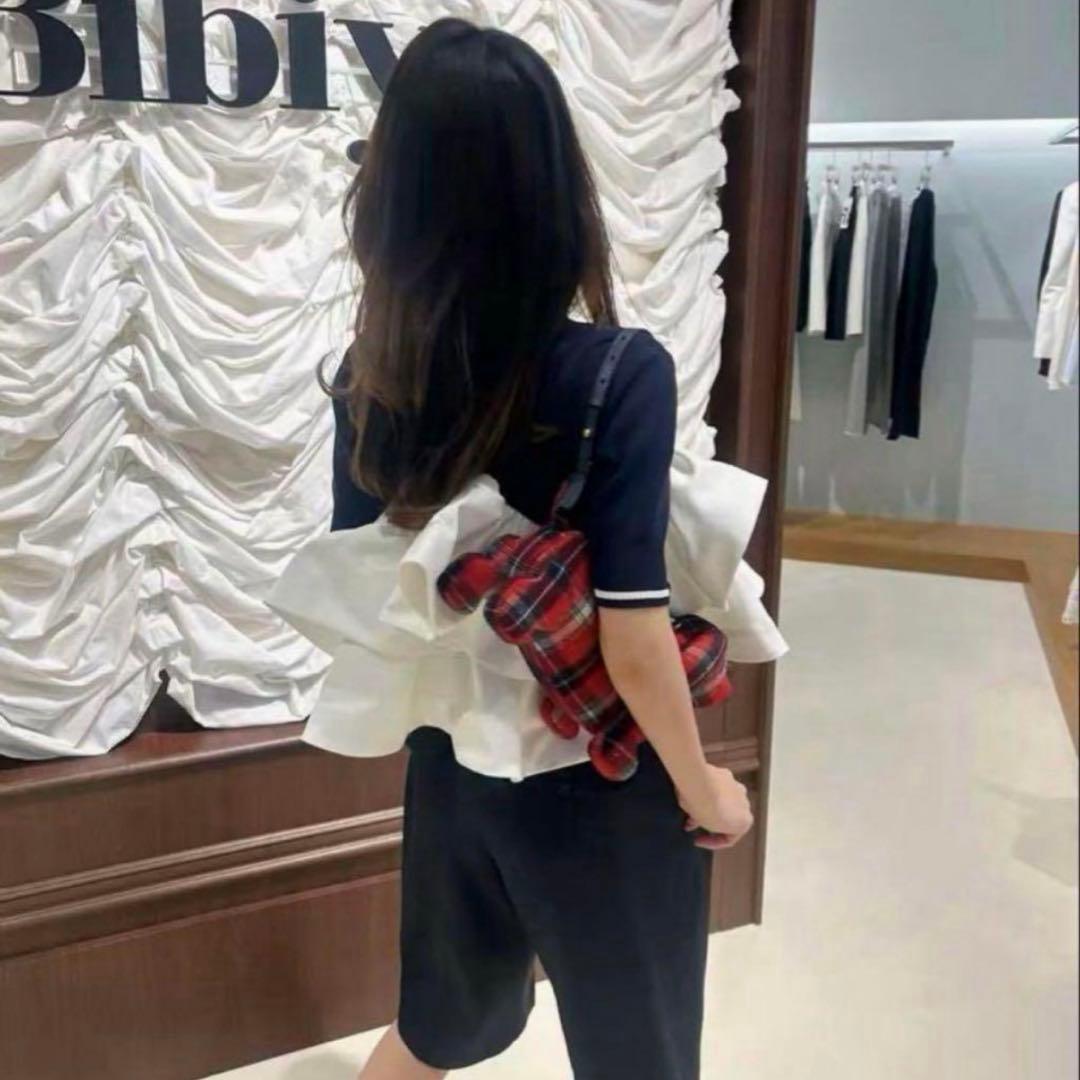 Bibiy フリル付き半袖ポロシャツ