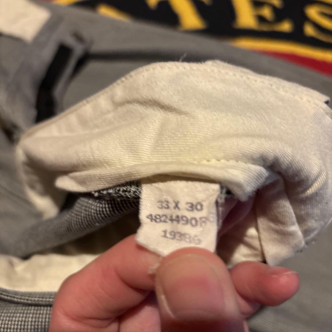 希少 90s ラルフローレン コットン スラックス 千鳥格子 ワイド 極太