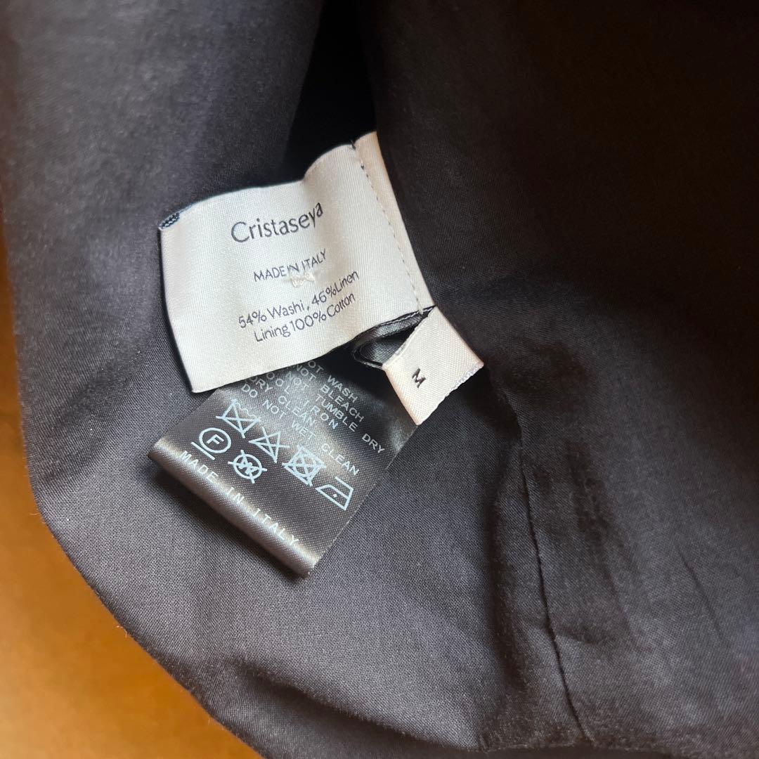 クリスタセヤ 24ss 和紙リネン ジャケット M 定価209,000円