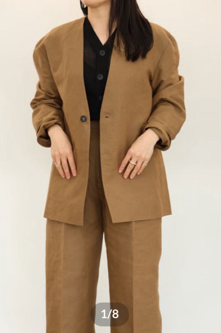 クリスタセヤ 24ss 和紙リネン ジャケット M 定価209,000円