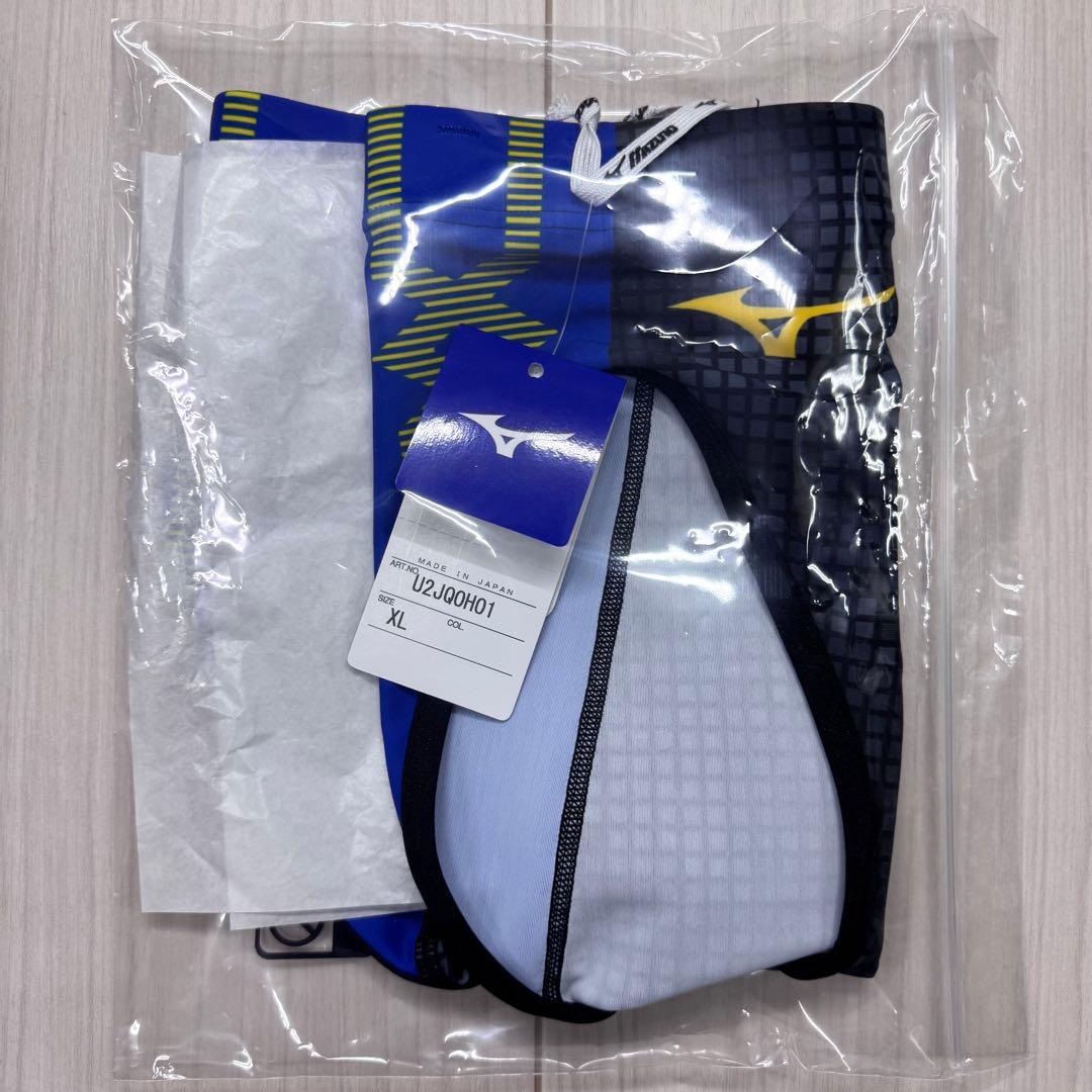 ミズノ　女子陸上レーシングショーツ　XLサイズ　ブラック×ブルー×イエロー　新品